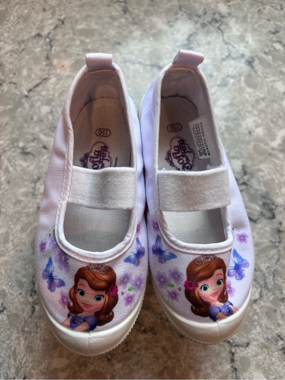 Y2K Kids Sofia the First Princess Slip-On Canvas Shoes - Pink/Purple